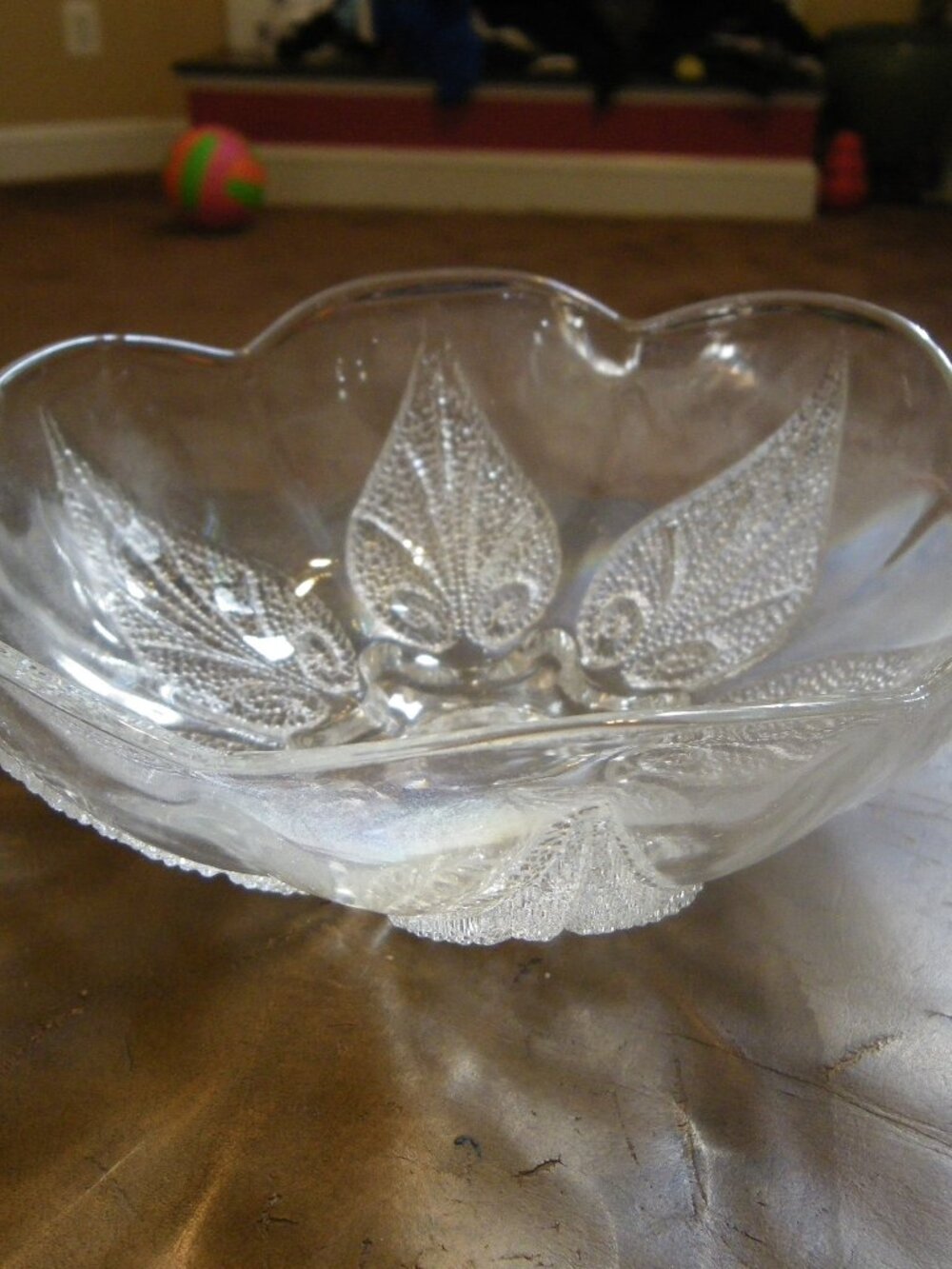 Vintage Small Ornate Glass Candy Nut Bowl